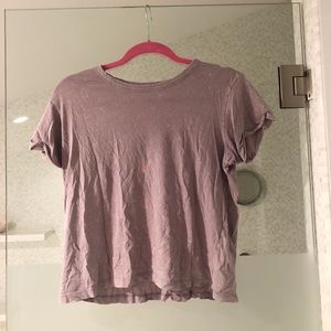 American Eagle distressed purple tee